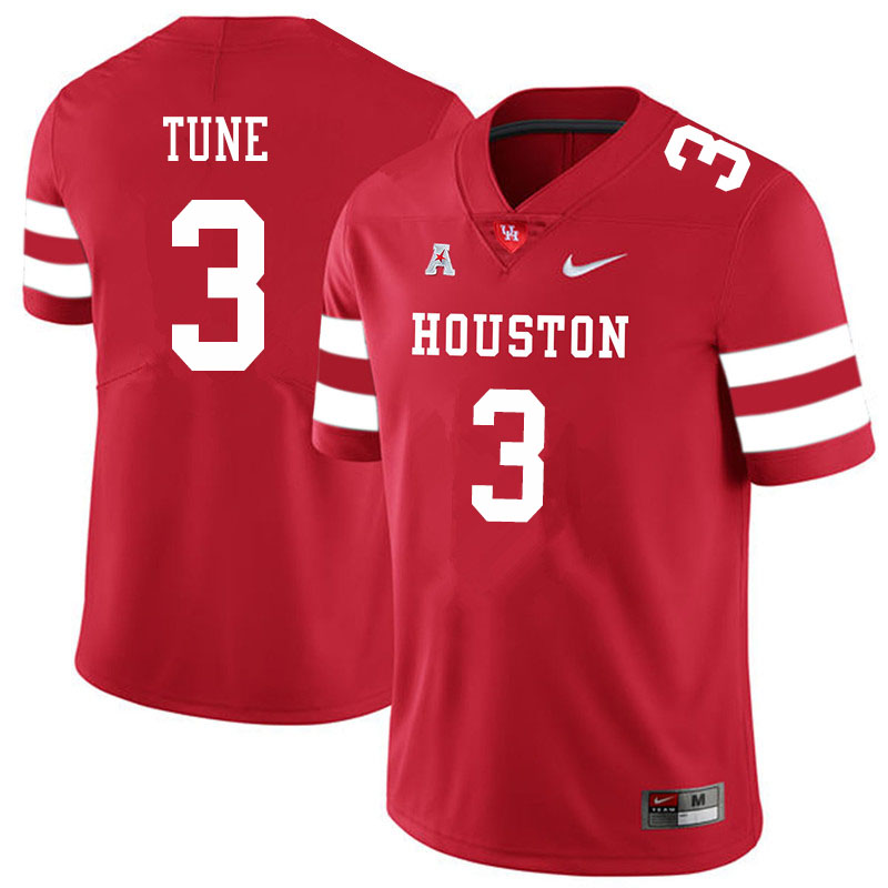Men #3 Clayton Tune Houston Cougars College Football Jerseys Sale-Red